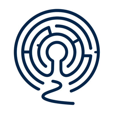 Circular labyrinth symbol